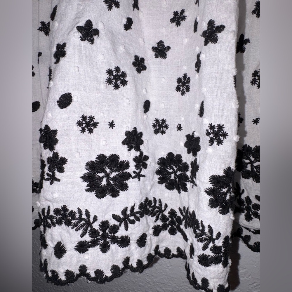 Star City Boho Cottagecore Embroidered 100% cotton skirt size 9 - Picture 3 of 6